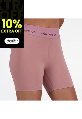Pantaloneta New Balance Original Tiro Alto Rosa Para Mujer New Balance