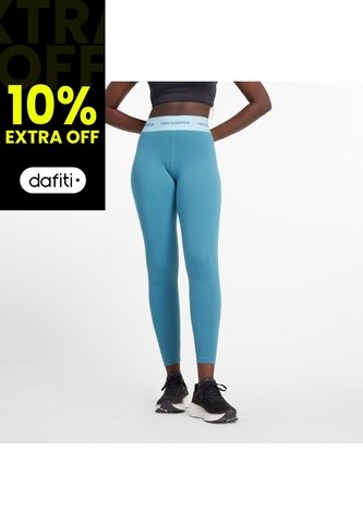Legging Marca New Balance Sleek High Original Azul Mujer New Balance