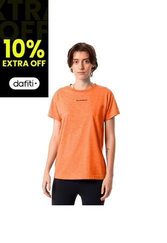 Camiseta New Balance Relentless Crew Para Mujer-Naranja New Balance