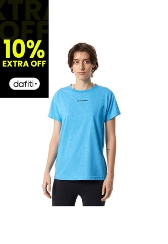Camiseta New Balance Relentless Crew Para Mujer-Azul New Balance