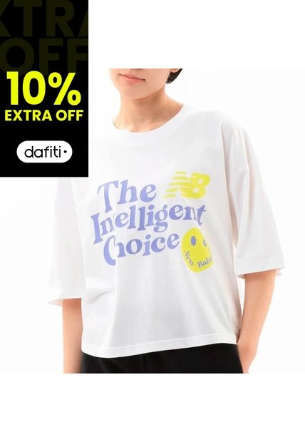 Camiseta New Balance Essentials Endless Dayz Mujer-Blanco