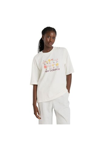 Camisa Deportiva New Balance Originales Graphic Blanco Mujer New Balance