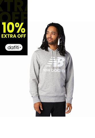 Hoodie New Balance Essentials Para Hombre-Gris Claro New Balance