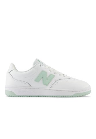 Tenis New Balance Bb80 Mujer-Blanco/Verde New Balance