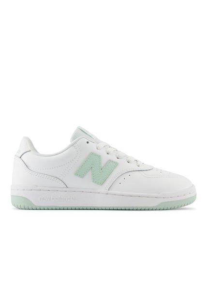 Tenis New Balance Bb80 Mujer-Blanco/Verde