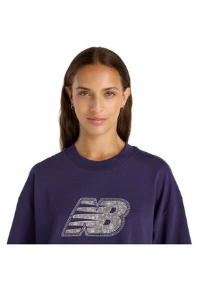 Camisa Deportiva New Balance Originals Graphics Morado Mujer