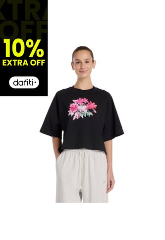 Camisa Deportiva New Balance Originales Graphics Negro Mujer New Balance