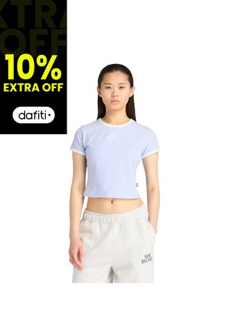 Camisa Deportiva New Balance Originales Trackside Azul Mujer New Balance