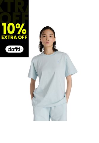 Camisa Deportiva New Balance Originales Athletics Azul Mujer New Balance