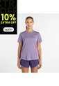 Camisa Deportiva New Balance Originales Athletics Lila Mujer de New Balance