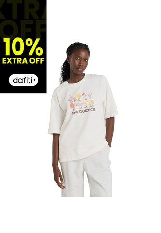 Camisa Deportiva New Balance Originales Graphic Blanco Mujer New Balance