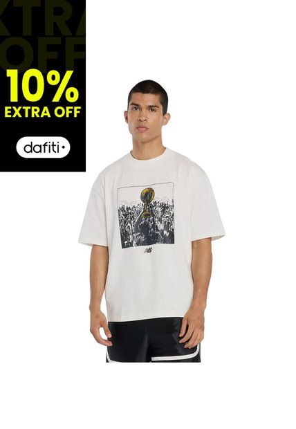 Camisa Deportiva New Balance Originales Hoops Blanco Hombres