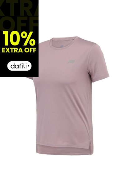 Camisa Deportiva New Balance Originals Essentials Lila Mujer