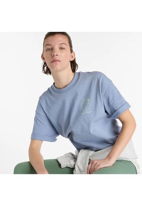 Camisa Deportiva New Balance Original X DebutVase Azul Mujer