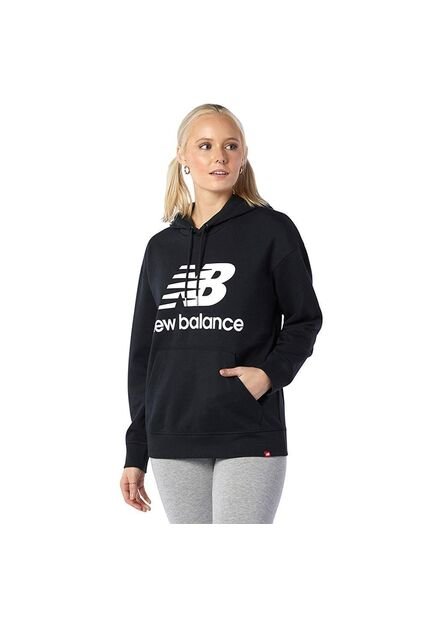 Hoodie New Balance Essentials Para Mujer-Negro