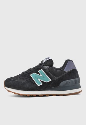 Tenis Lifestyle Negro-Turquesa-Lila new balance 574