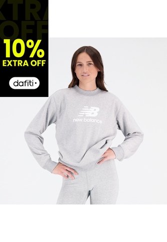 Chaqueta New Balance Originals Essentials Stacked Gris Mujer New Balance