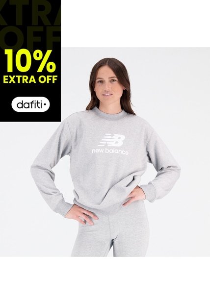 Chaqueta New Balance Originals Essentials Stacked Gris Mujer