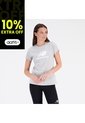 Camisa Deportiva New Balance Original Ess Stacked Gris Mujer de New Balance