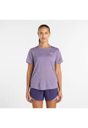 Camisa Deportiva New Balance Originales Athletics Lila Mujer