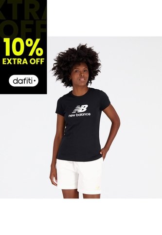 Camisa Deportiva New Balance Original EssStacked Negro Mujer New Balance