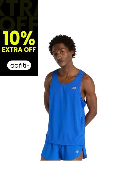 Camisa Deportiva New Balance Original Essentials Azul Hombre