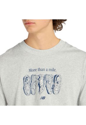 Camisa Deportiva New Balance Originales Graphics Gris Hombre