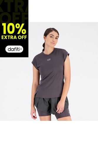 Camisa Deportiva New Balance Original Impact Run Negro Mujer New Balance