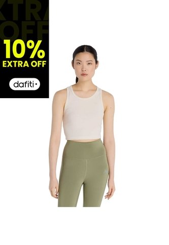 Camisa Deportiva New Balance Originals Micro-Rib Beige Mujer New Balance