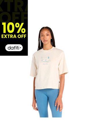 Camisa Deportiva New Balance Originales Graphics Beige Mujer New Balance