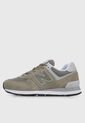 Tenis Lifestyle Verde Oliva-Blanco-Gris New Balance 574 de New Balance