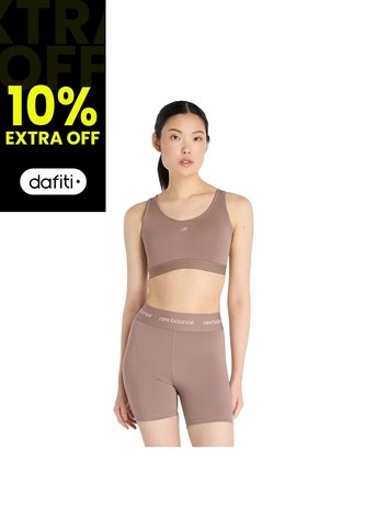 Top Deportivo New Balance Original Essential Café Para Mujer New Balance