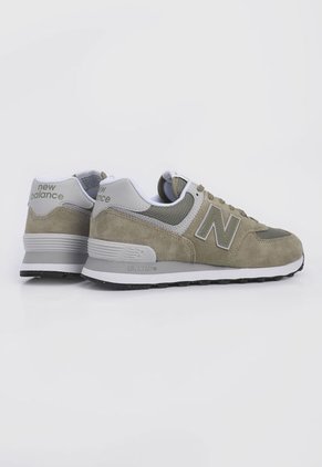 Tenis Lifestyle Verde Oliva-Blanco-Gris New Balance 574