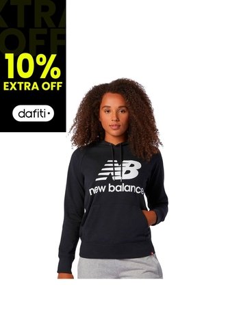 Chaqueta New Balance Original Bk-Essentials Negro Para Mujer New Balance