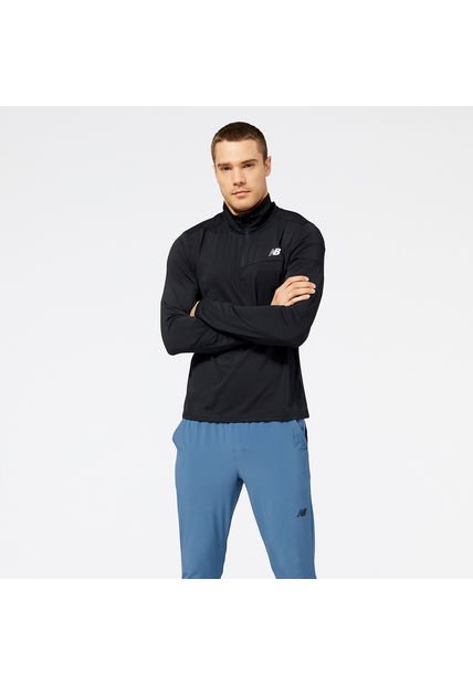 Camisa Deportiva New Balance Accelerate Negro Para Hombre