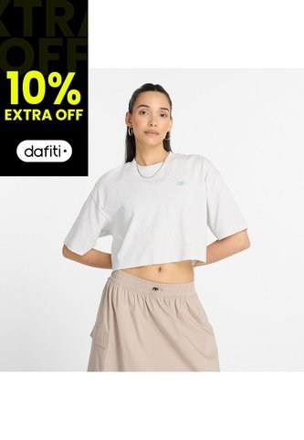 Camisa Deportiva New Balance Oversized Jersey Blanco Mujer New Balance
