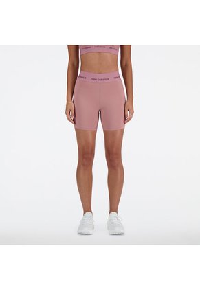 Pantaloneta New Balance Original Tiro Alto Rosa Para Mujer
