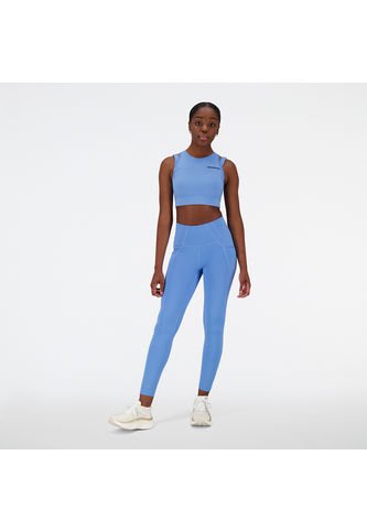 Top New Balance Original Shape Shield Crop Bra Azul Mujer New Balance