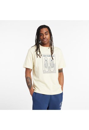 Camisa Tshirt Marca New Balance Relaxed 550 Blanco Hombre