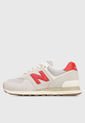 Tenis Lifestyle Gris-Rojo-Beige New Balance 574 de New Balance