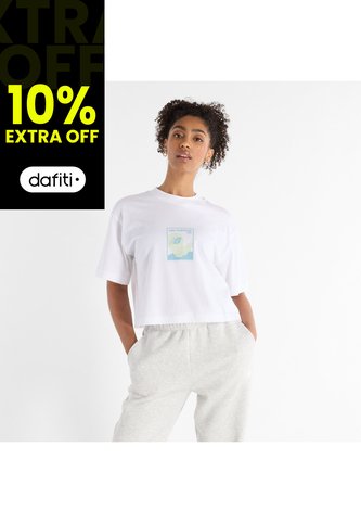 Camisa Tshirt Marca New Balance Relaxed 550 Blanco Mujer New Balance