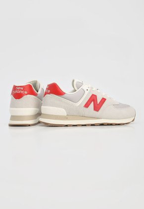 Tenis Lifestyle Gris-Rojo-Beige New Balance 574