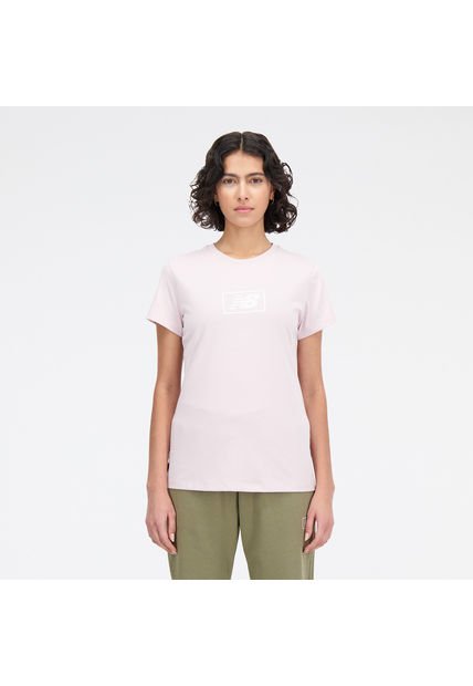 Camisa Deportiva New Balance Original Essentials Rosa Mujer