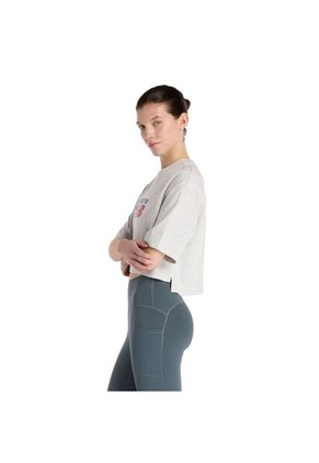 Camisa Deportiva New Balance Original PremiumLogo Gris Mujer
