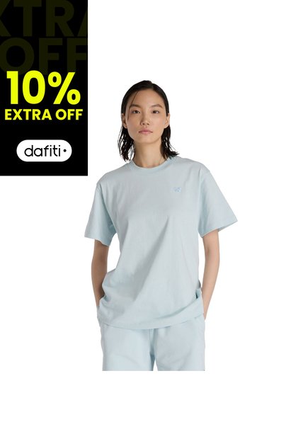 Camisa Deportiva New Balance Originales Athletics Azul Mujer