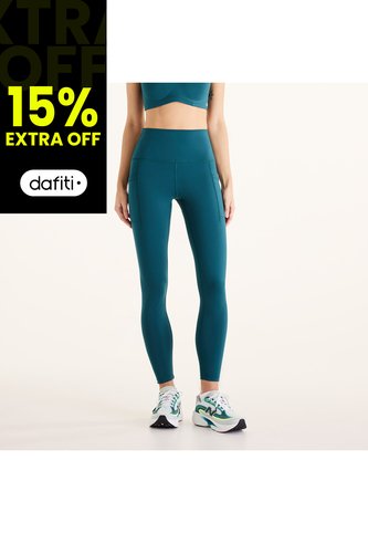 Leggings New Balance Originals Sleek Pocket Verde Para Mujer New Balance