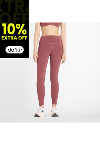 Leggings New Balance Originales Sleek Pocket Rise Rojo Mujer New Balance