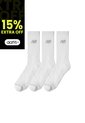 Medias Deportivas New Balance Original Basic3P Blanco Unisex de New Balance