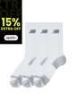 Medias Deportivas New Balance Original Crew 3P Blanco Unisex de New Balance