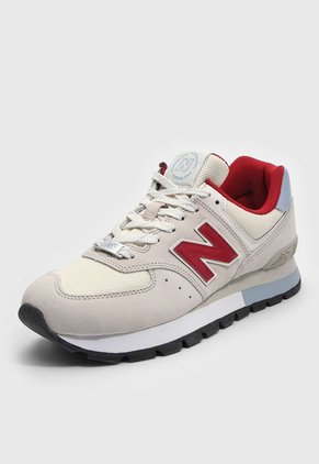 Tenis Lifestyle Beige-Rojo-Azul New Balance 574